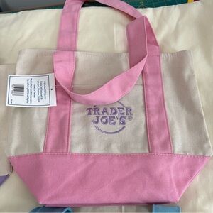 Trader Joe’s Pink Mini Canvas Tote Bag 2026 Edition